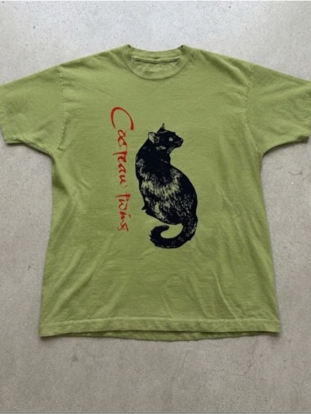 Cocteau Twins Band Cat Print T-Shirt